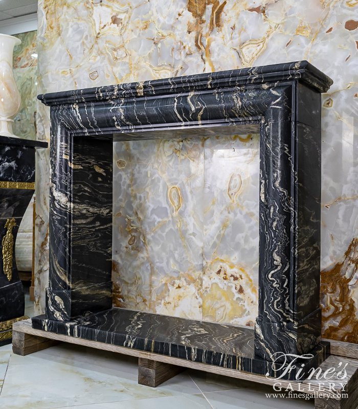 Marble Fireplaces  - Bolection Style Mantel With Shelf In Tropical Storm Quartz - MFP-2615